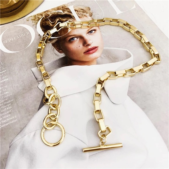 Zara Jewelry - 🍋2/$30 New Box Chain Link Necklace with Toggle
